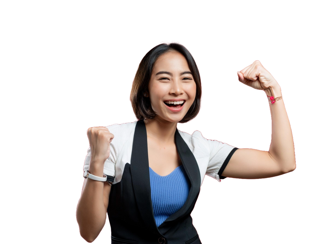 Cheering Woman for the Password Reset